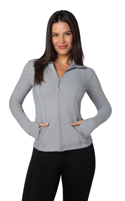 90 Degree By Reflex Women’s Lightweight, Full Zip Running Track Jacket