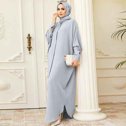 OBEEII Women’s Ramadan Abaya – Islamic Batwing Sleeve Kaftan Dubai Prayer Dress