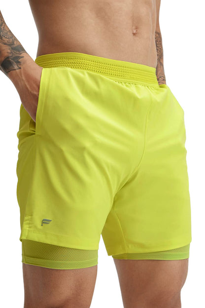Fabletics Men's The Fundamental Short (Lined), Workout, Running, Training, Gym, Yoga, Ultra Lightweight, Athletic