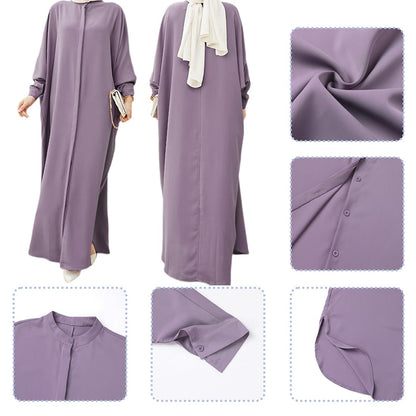 OBEEII Women’s Ramadan Abaya – Islamic Batwing Sleeve Kaftan Dubai Prayer Dress