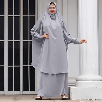 Muslim Women’s Hijab Prayer Dress – Modest Abaya Khimar Maxi Kaftan