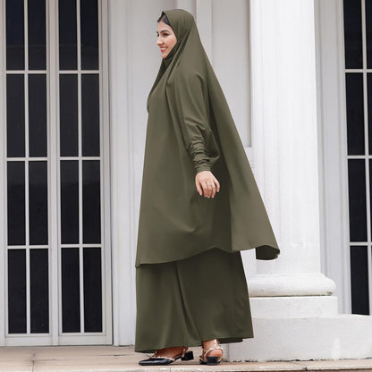 Muslim Women’s Hijab Prayer Dress – Modest Abaya Khimar Maxi Kaftan