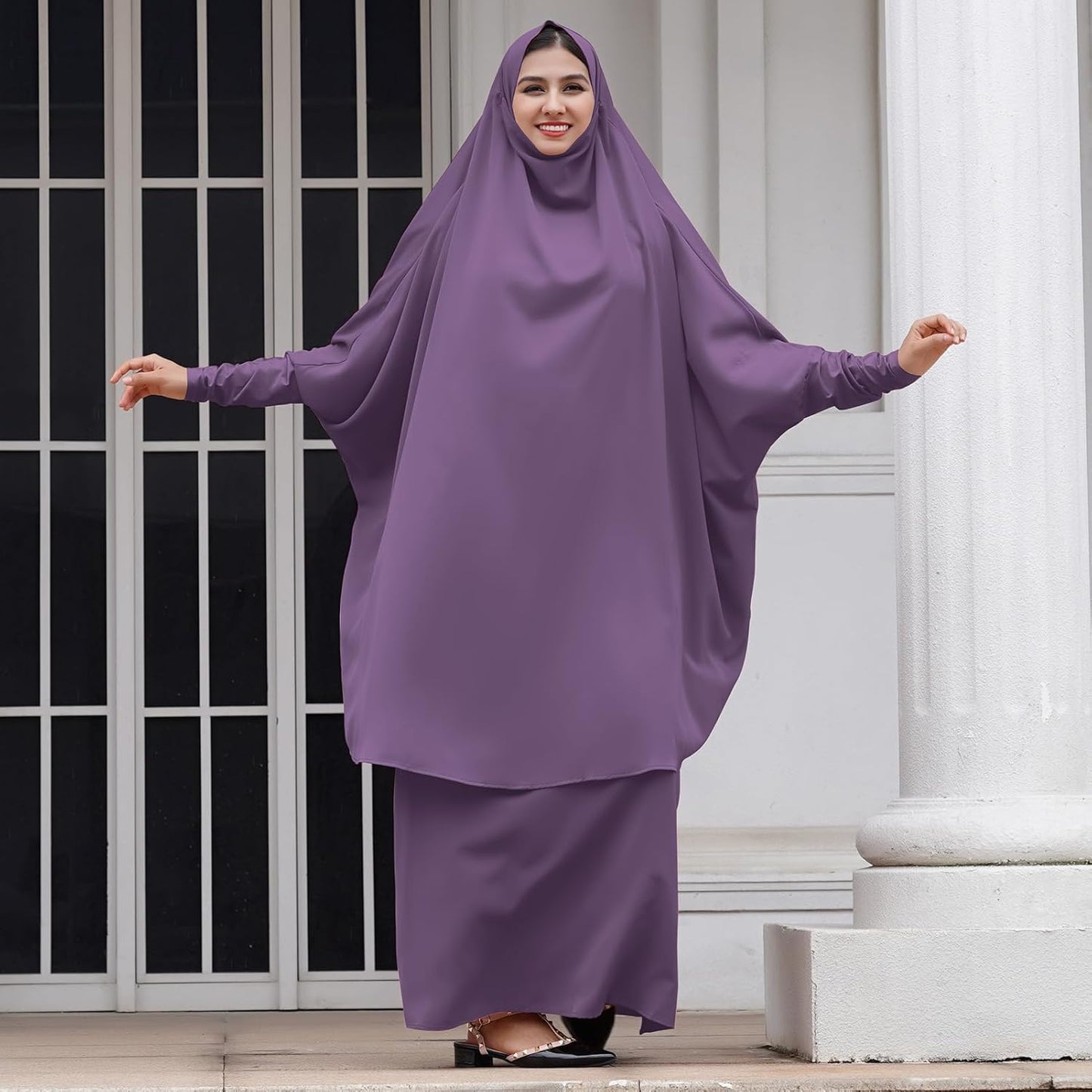 Muslim Women’s Hijab Prayer Dress – Modest Abaya Khimar Maxi Kaftan