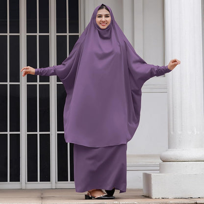 Muslim Women’s Hijab Prayer Dress – Modest Abaya Khimar Maxi Kaftan