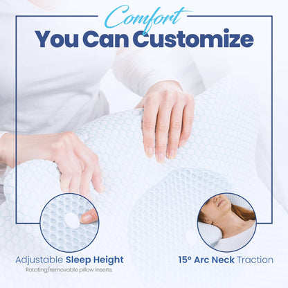RestEzzy Luxury Orthopedic Memory Foam Pillow  For Neck Shoulder Pain