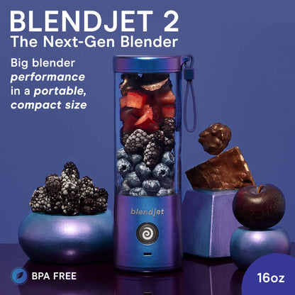 BlendJet 2 Portable Blender - USB-C Rechargeable 16oz Personal Blender