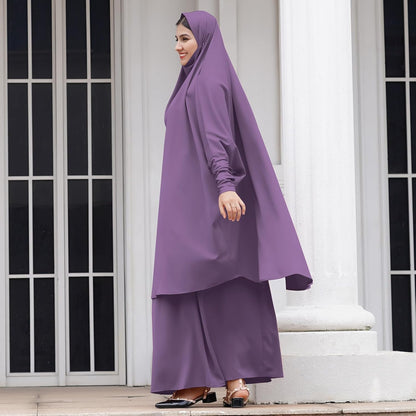 Muslim Women’s Hijab Prayer Dress – Modest Abaya Khimar Maxi Kaftan