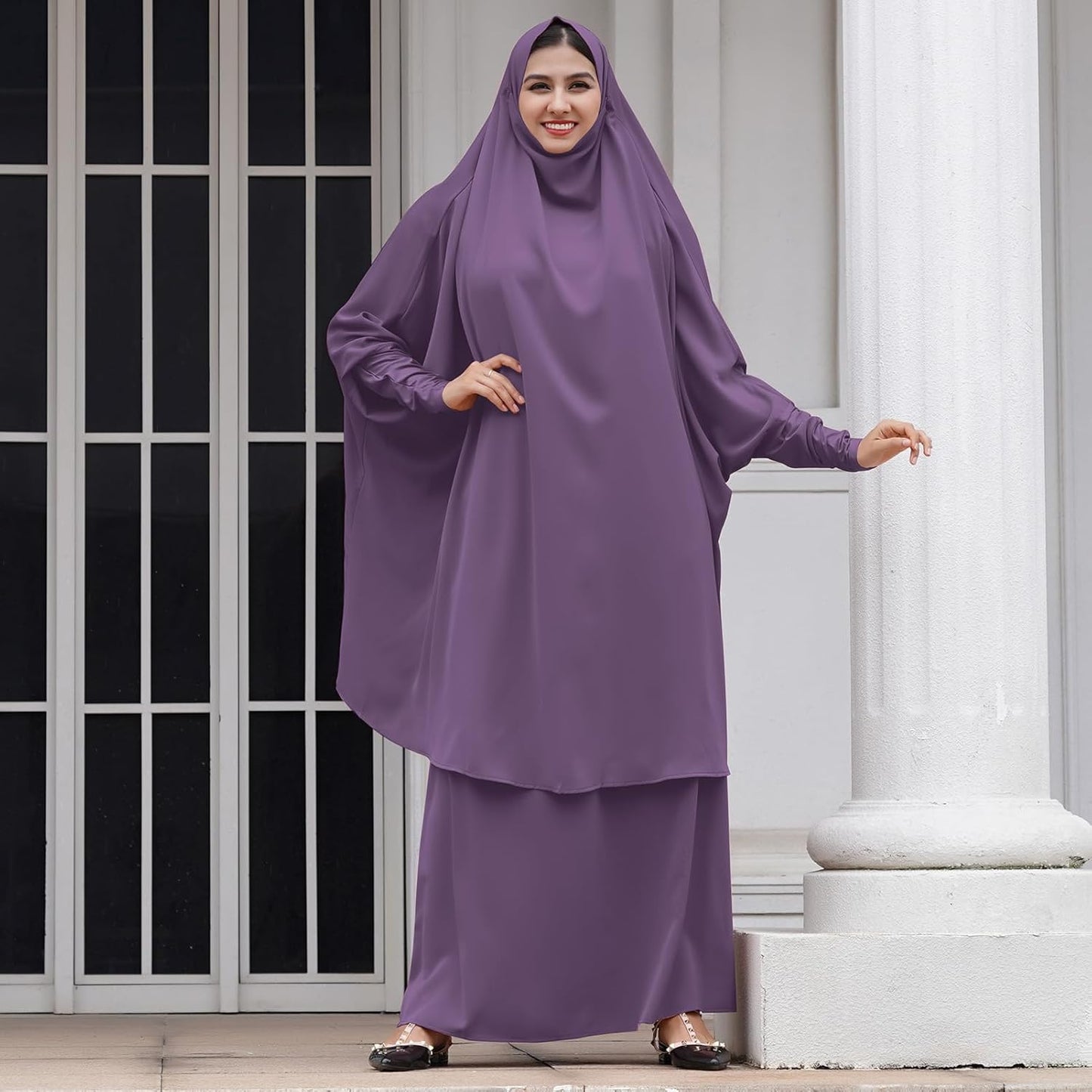 Muslim Women’s Hijab Prayer Dress – Modest Abaya Khimar Maxi Kaftan