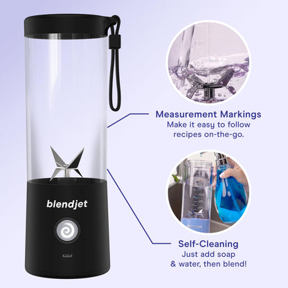 BlendJet 2 Portable Blender - USB-C Rechargeable 16oz Personal Blender