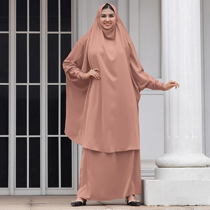 Muslim Women’s Hijab Prayer Dress – Modest Abaya Khimar Maxi Kaftan