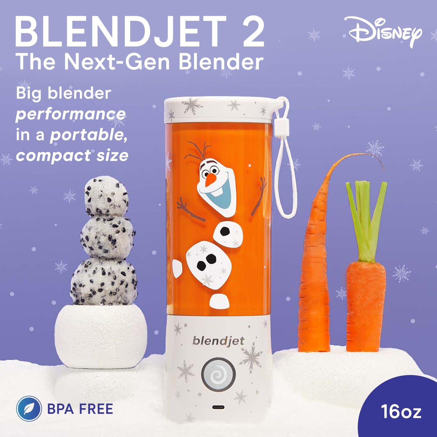 BlendJet 2 Portable Blender - USB-C Rechargeable 16oz Personal Blender