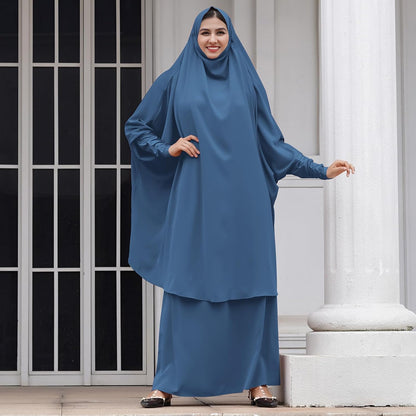Muslim Women’s Hijab Prayer Dress – Modest Abaya Khimar Maxi Kaftan