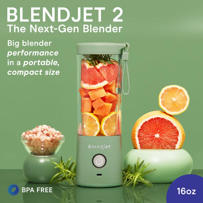BlendJet 2 Portable Blender - USB-C Rechargeable 16oz Personal Blender