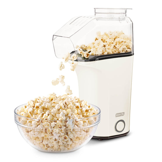 Dash Fresh Pop Popcorn Maker - Oil-Free, Air Popcorn Popper - With Measuring Cup & Recipe Guide - Perfect for Movie Nights - 16 Cups, Aqua