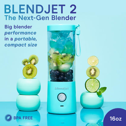 BlendJet 2 Portable Blender - USB-C Rechargeable 16oz Personal Blender