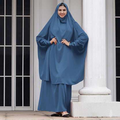 Muslim Women’s Hijab Prayer Dress – Modest Abaya Khimar Maxi Kaftan