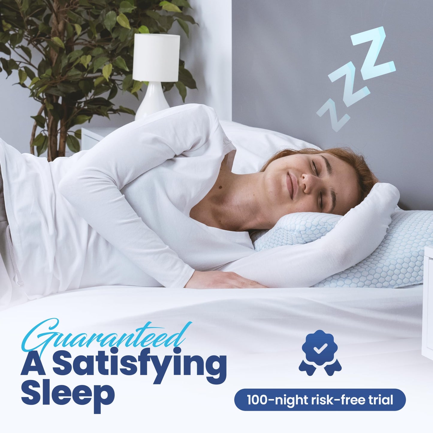 RestEzzy Luxury Orthopedic Memory Foam Pillow  For Neck Shoulder Pain