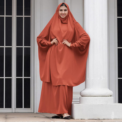 Muslim Women’s Hijab Prayer Dress – Modest Abaya Khimar Maxi Kaftan