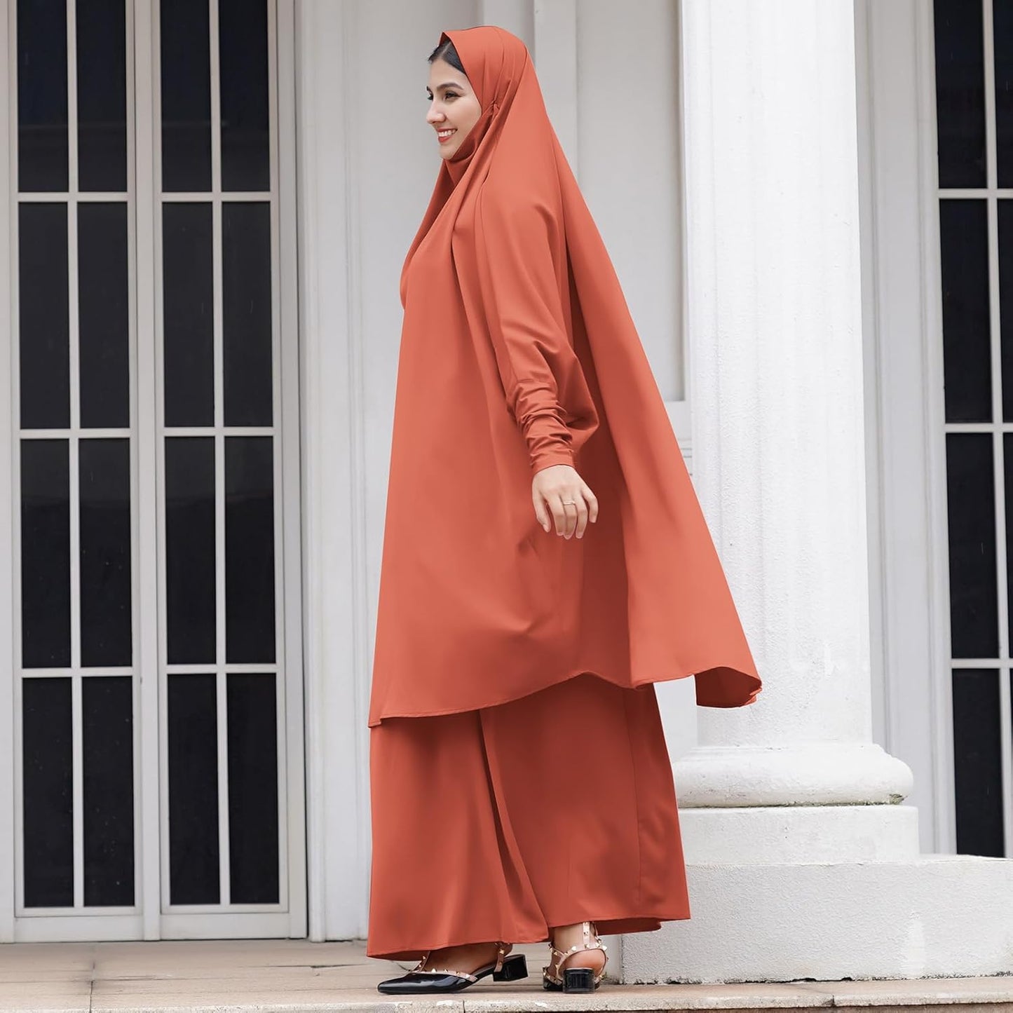 Muslim Women’s Hijab Prayer Dress – Modest Abaya Khimar Maxi Kaftan