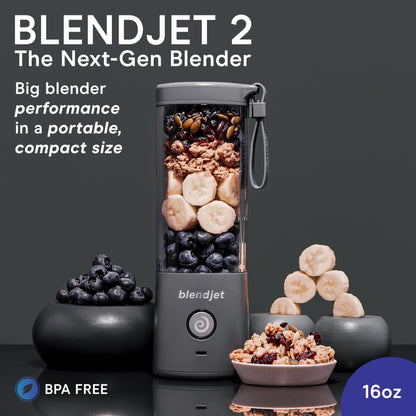 BlendJet 2 Portable Blender - USB-C Rechargeable 16oz Personal Blender