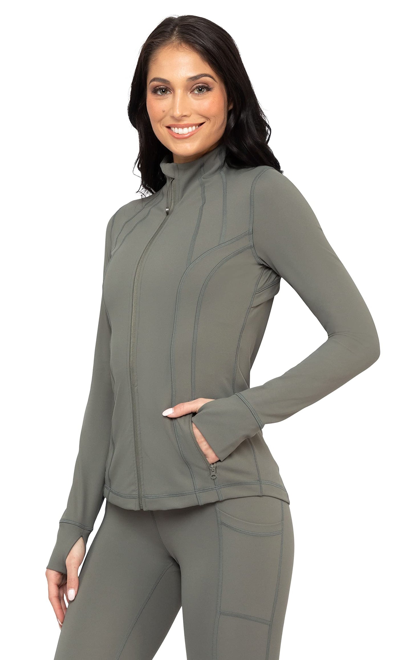 90 Degree By Reflex Women’s Lightweight, Full Zip Running Track Jacket