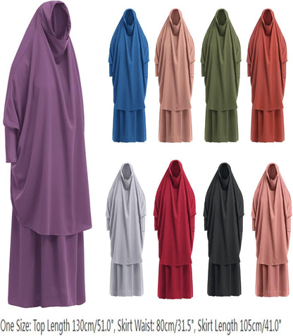 Muslim Women’s Hijab Prayer Dress – Modest Abaya Khimar Maxi Kaftan