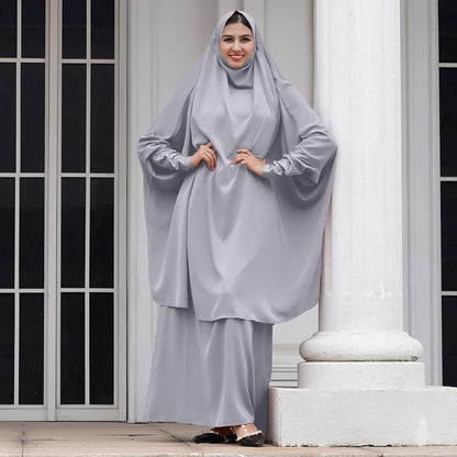 Muslim Women’s Hijab Prayer Dress – Modest Abaya Khimar Maxi Kaftan