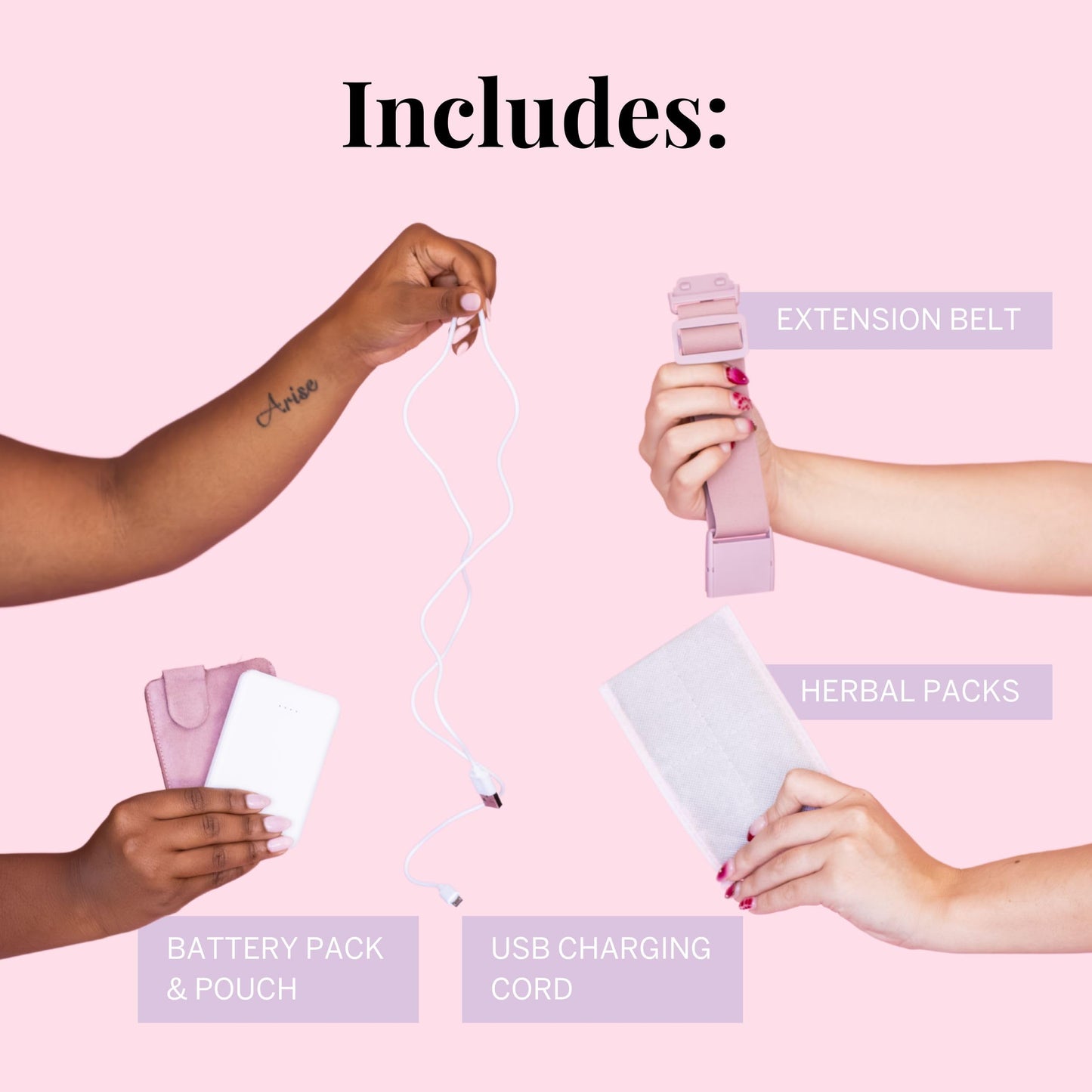 Pixie Period Heating Pad for Cramps - Thinnest Wearable Heating Pad for Feminine Care - Unnoticeable Under Clothes - Best Portable Heat Belt for Menstrual Pain Relief - FSA Eligible and HSA Eligible