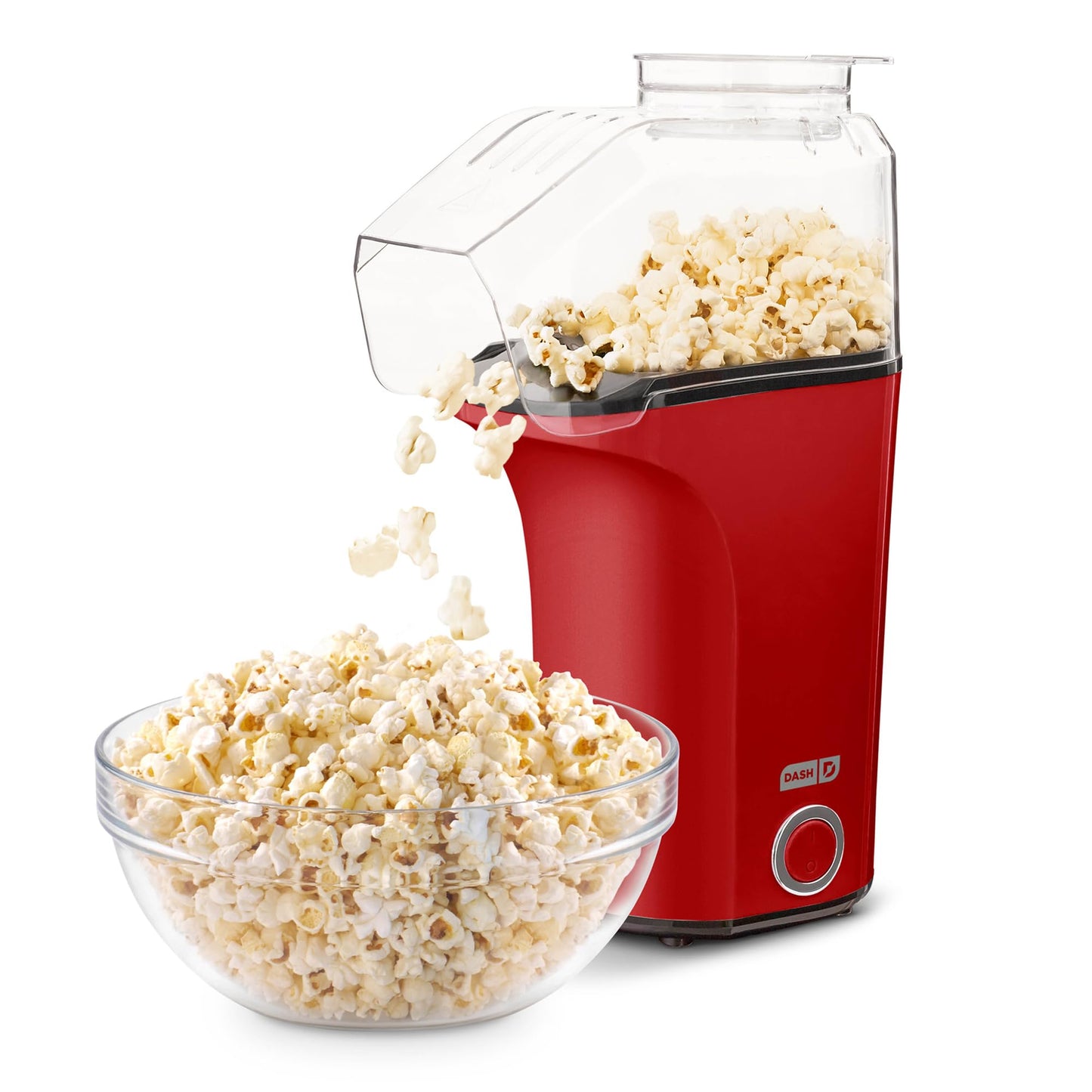 Dash Fresh Pop Popcorn Maker - Oil-Free, Air Popcorn Popper - With Measuring Cup & Recipe Guide - Perfect for Movie Nights - 16 Cups, Aqua