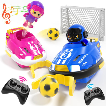 2-Pack Remote Control Bumper RC Cars for Kids