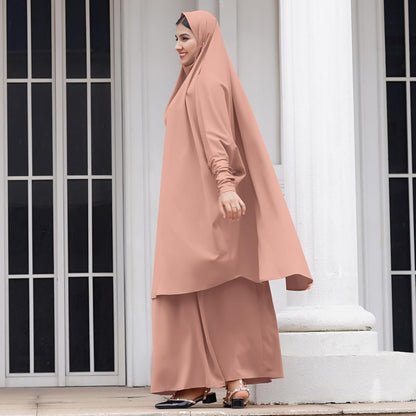 Muslim Women’s Hijab Prayer Dress – Modest Abaya Khimar Maxi Kaftan