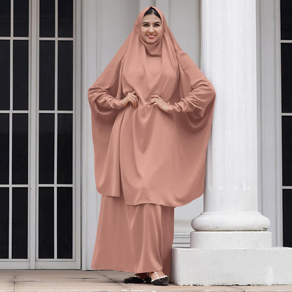 Muslim Women’s Hijab Prayer Dress – Modest Abaya Khimar Maxi Kaftan