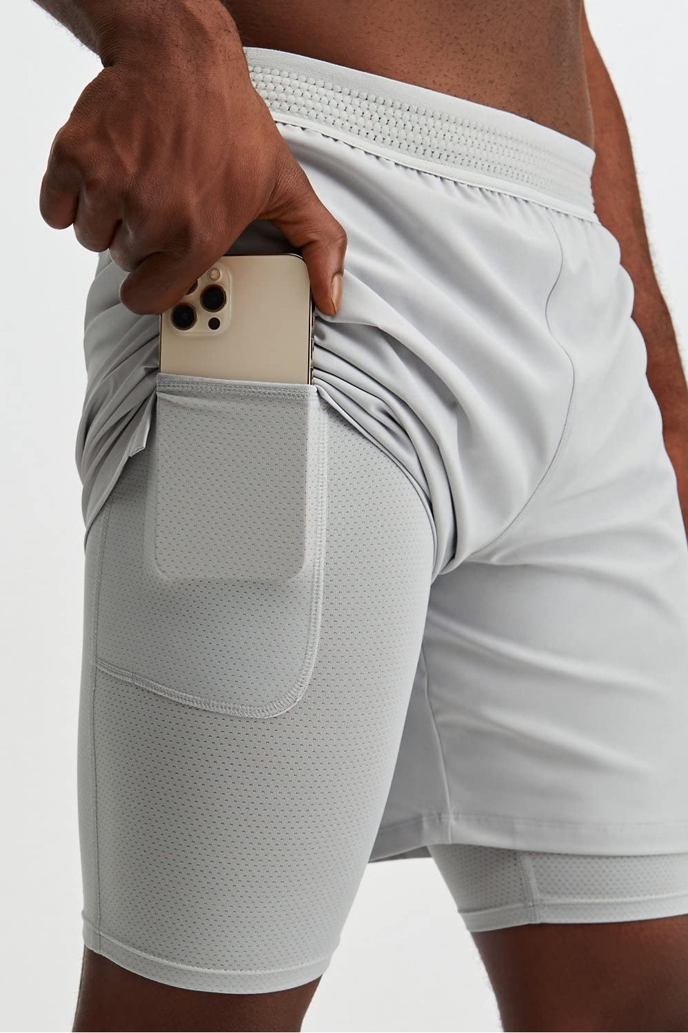 Fabletics Men's The Fundamental Short (Lined), Workout, Running, Training, Gym, Yoga, Ultra Lightweight, Athletic