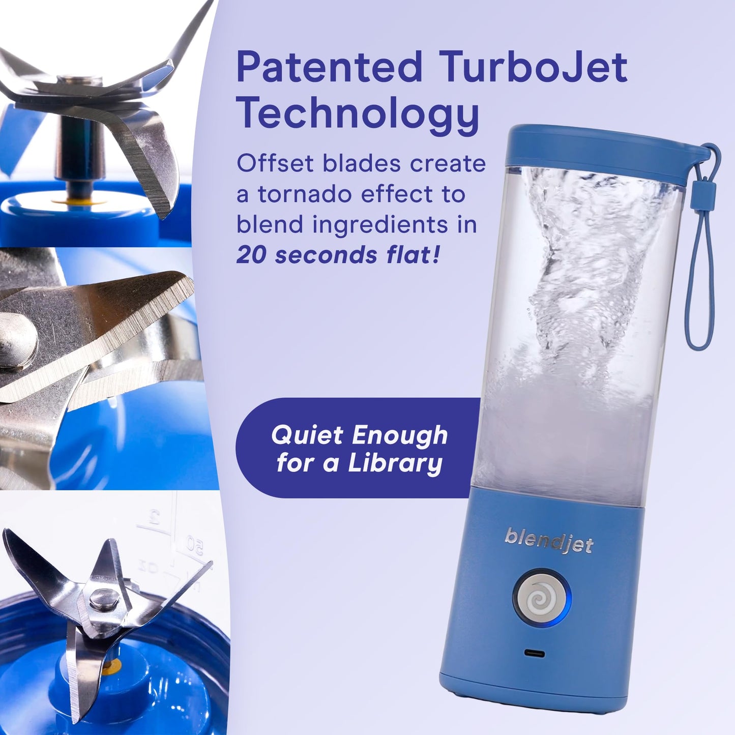 BlendJet 2 Portable Blender - USB-C Rechargeable 16oz Personal Blender