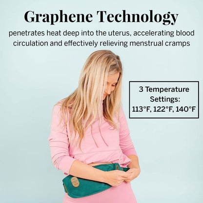 Pixie Period Heating Pad for Cramps - Thinnest Wearable Heating Pad for Feminine Care - Unnoticeable Under Clothes - Best Portable Heat Belt for Menstrual Pain Relief - FSA Eligible and HSA Eligible