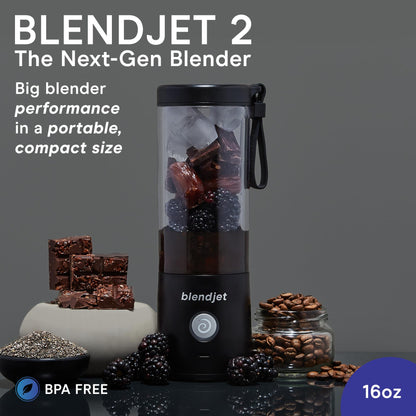 BlendJet 2 Portable Blender - USB-C Rechargeable 16oz Personal Blender