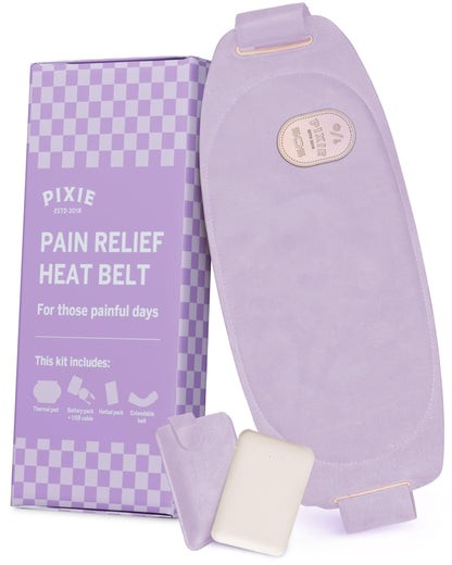 Pixie Period Heating Pad for Cramps - Thinnest Wearable Heating Pad for Feminine Care - Unnoticeable Under Clothes - Best Portable Heat Belt for Menstrual Pain Relief - FSA Eligible and HSA Eligible
