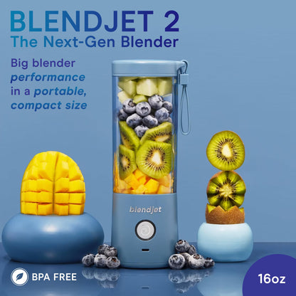 BlendJet 2 Portable Blender - USB-C Rechargeable 16oz Personal Blender