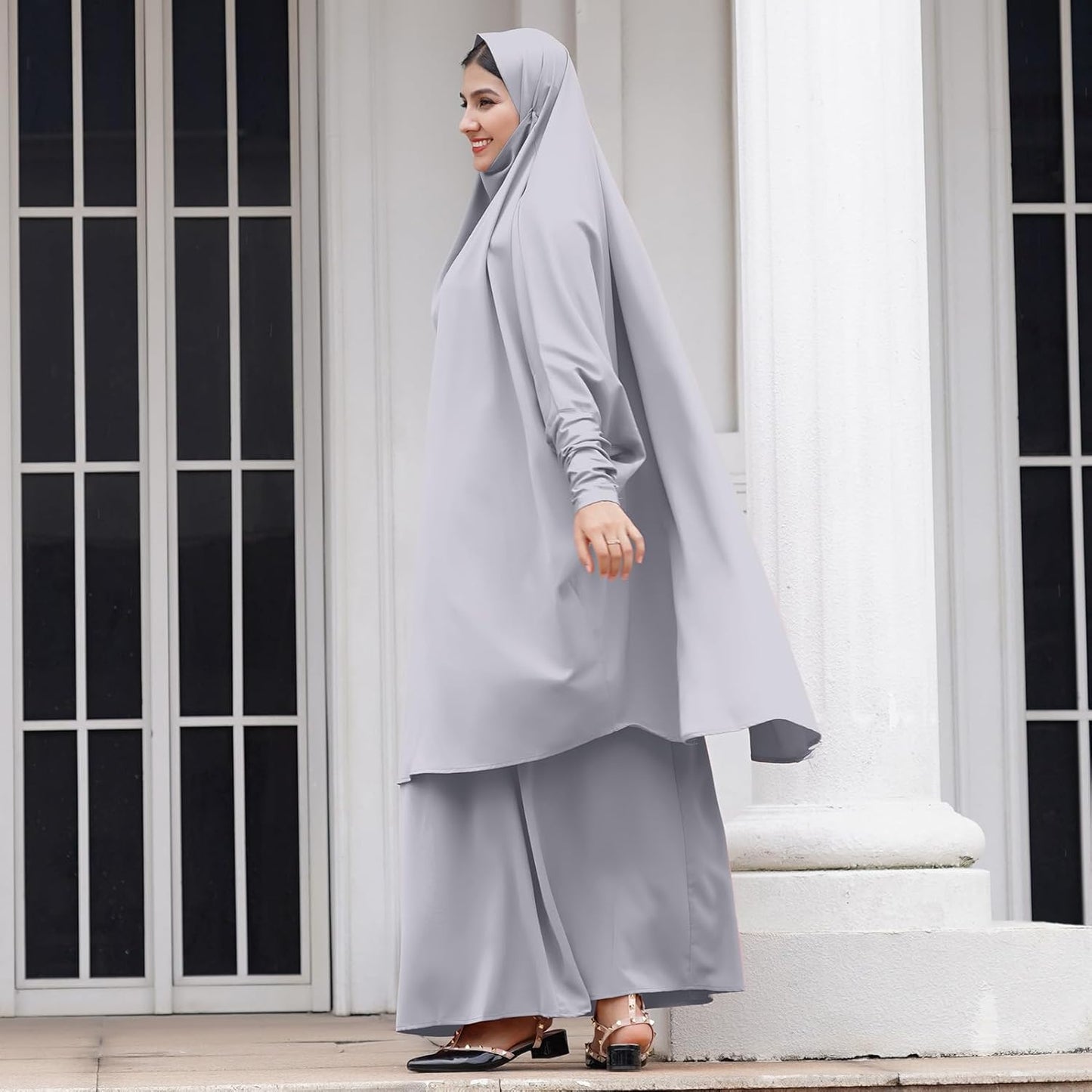 Muslim Women’s Hijab Prayer Dress – Modest Abaya Khimar Maxi Kaftan
