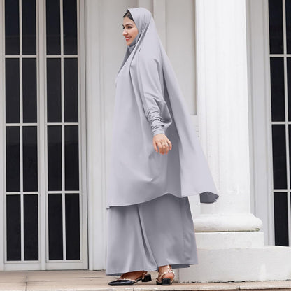 Muslim Women’s Hijab Prayer Dress – Modest Abaya Khimar Maxi Kaftan