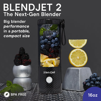 BlendJet 2 Portable Blender - USB-C Rechargeable 16oz Personal Blender