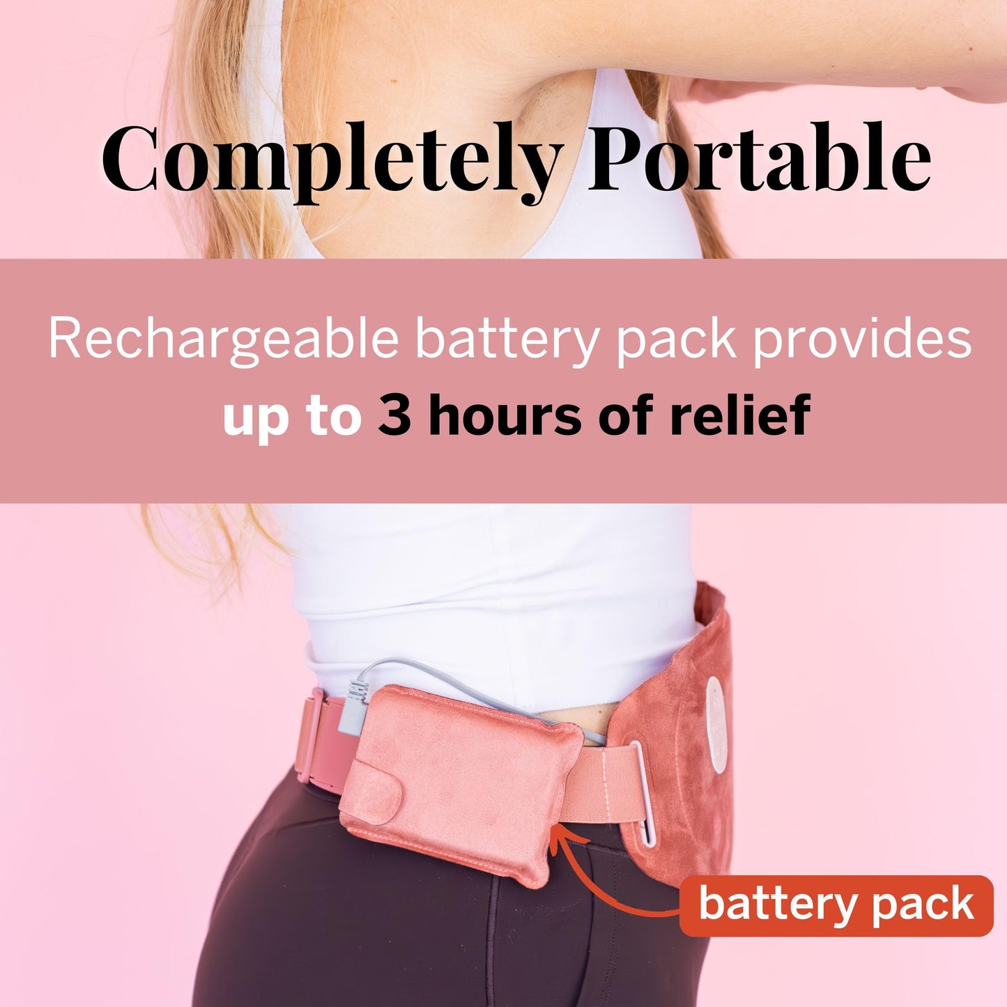 Pixie Period Heating Pad for Cramps - Thinnest Wearable Heating Pad for Feminine Care - Unnoticeable Under Clothes - Best Portable Heat Belt for Menstrual Pain Relief - FSA Eligible and HSA Eligible