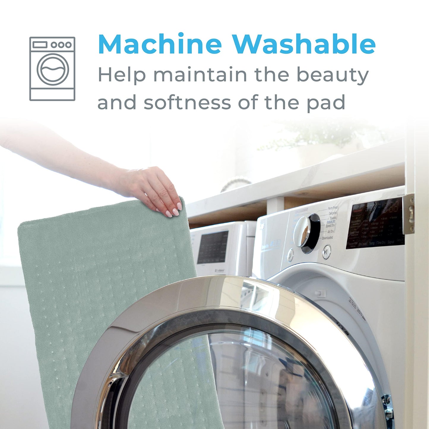 Pure Enrichment® PureRelief® XL Heating Pad - 12" x 24" Electric Heating Pad for Back Pain & Cramps, 6 Heat Settings, Soft Machine Wash Fabric, Auto-Off & Moist Heat (Charcoal Gray)