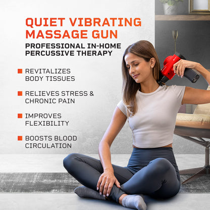 LifePro Deep Tissue Massage Gun – Muscle Massager with 8 Heads, 5 Speeds, Percussion Gun for Athletes