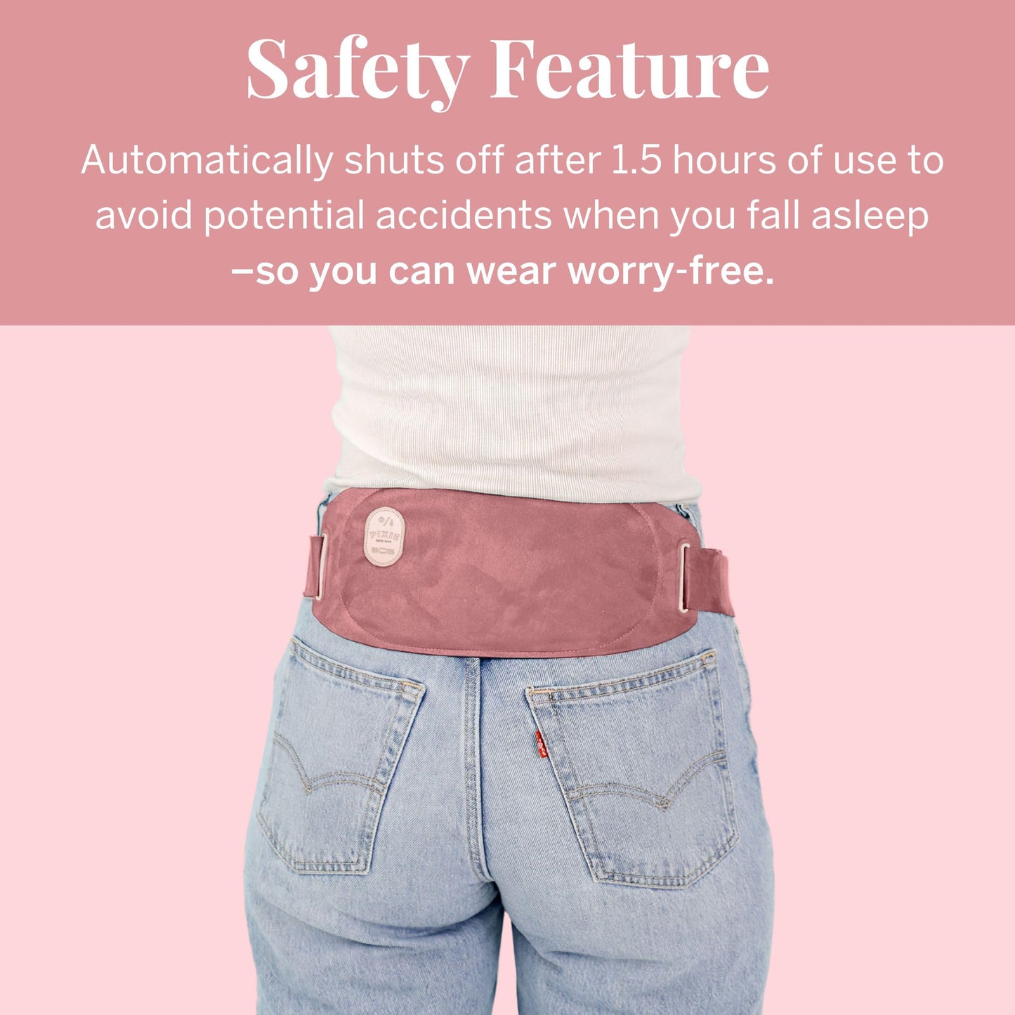 Pixie Period Heating Pad for Cramps - Thinnest Wearable Heating Pad for Feminine Care - Unnoticeable Under Clothes - Best Portable Heat Belt for Menstrual Pain Relief - FSA Eligible and HSA Eligible