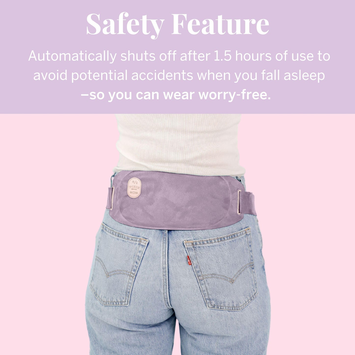 Pixie Period Heating Pad for Cramps - Thinnest Wearable Heating Pad for Feminine Care - Unnoticeable Under Clothes - Best Portable Heat Belt for Menstrual Pain Relief - FSA Eligible and HSA Eligible