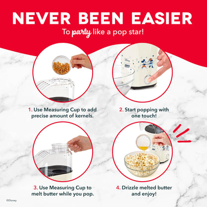 Dash Fresh Pop Popcorn Maker - Oil-Free, Air Popcorn Popper - With Measuring Cup & Recipe Guide - Perfect for Movie Nights - 16 Cups, Aqua