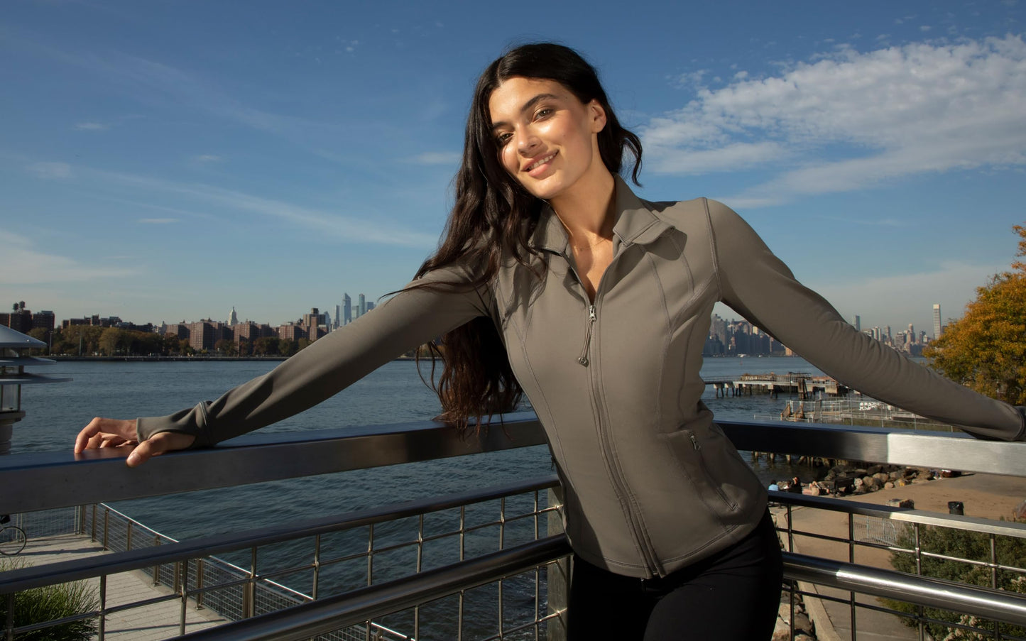 90 Degree By Reflex Women’s Lightweight, Full Zip Running Track Jacket