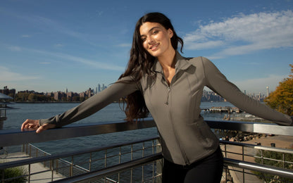 90 Degree By Reflex Women’s Lightweight, Full Zip Running Track Jacket