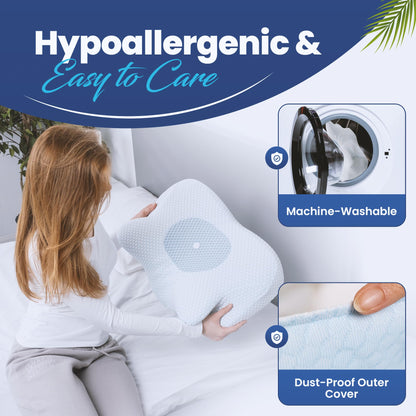 RestEzzy Luxury Orthopedic Memory Foam Pillow  For Neck Shoulder Pain